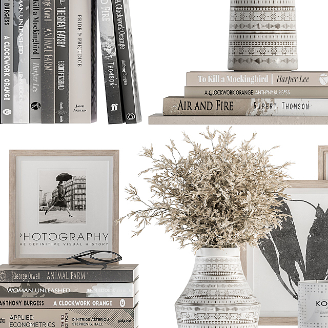 Decorative Set on Shelves and Decor objects - Set 06 3dsky