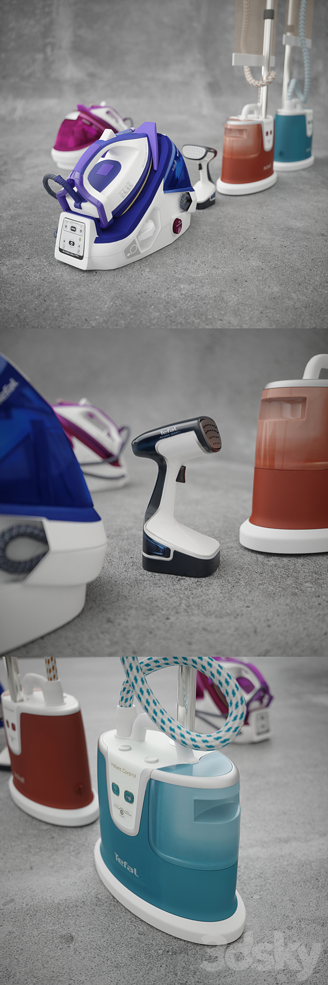 Tefal set Steamer steam generator 3d