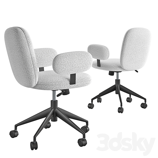 Faro Gray Office Chair 3DSMax File - thumbnail 3