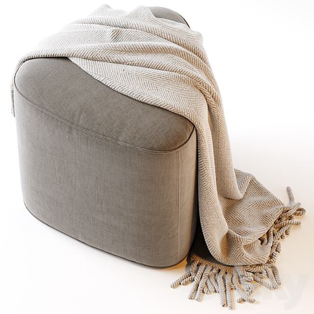 Pebble Ottoman - Small 3d