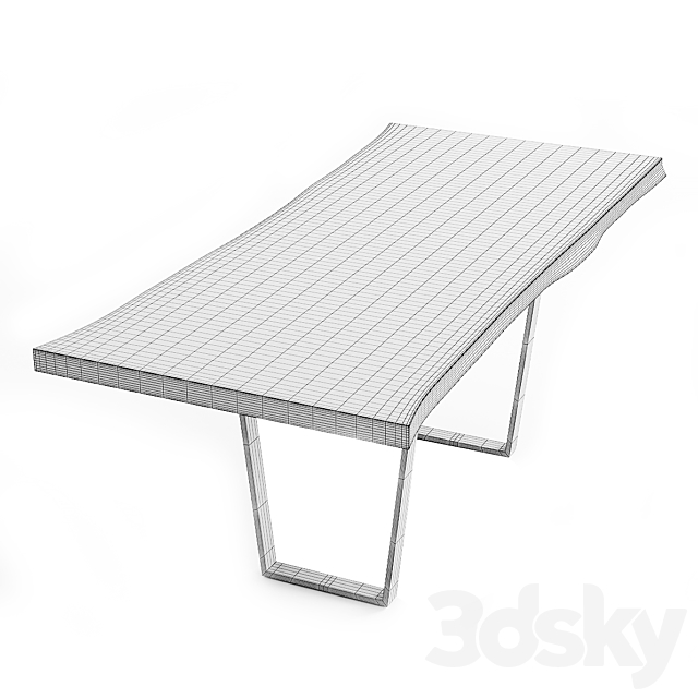 Oxidized Maple Dining Table 3d