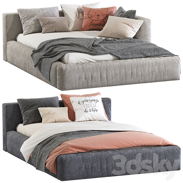 Contemporary style sofa bed 2 3DSMax File - thumbnail 1
