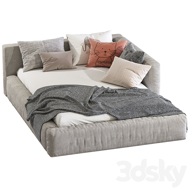 Contemporary style sofa bed 2 3DSMax File - thumbnail 3