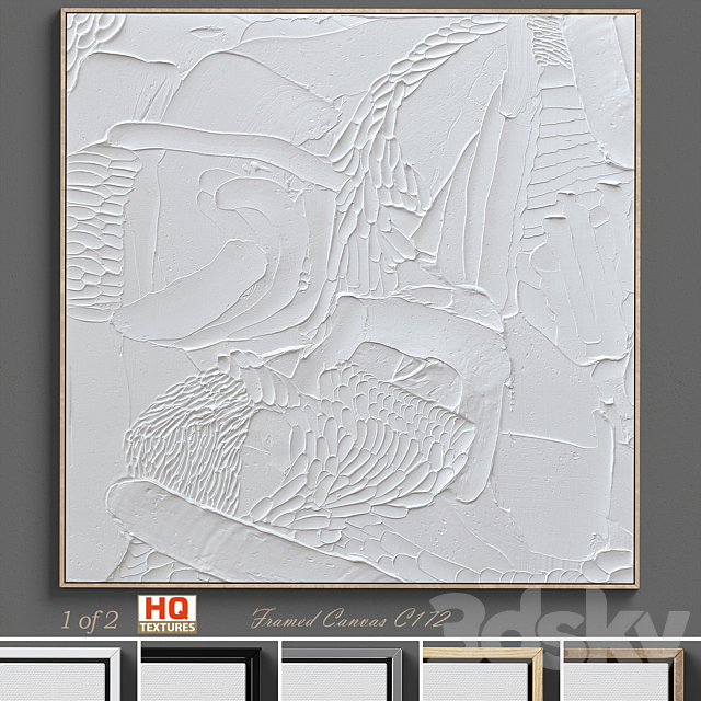 Ninos Textured Wall Art C-172 3DSMax File - thumbnail 1