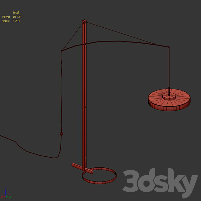 LED Task Floor Lamp by Hubbardton Forge 3d