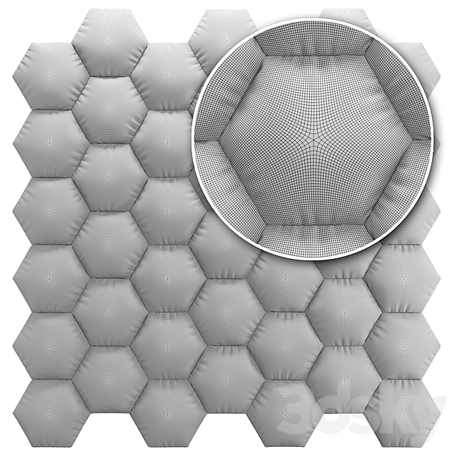 Decorative soft panel 3DS Max Model - thumbnail 2