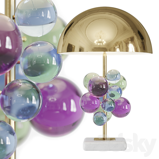 Globo Table Lamp multicolored by Jonathan Adler 3d