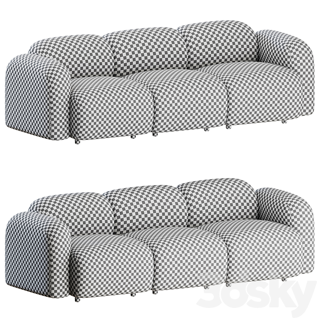 Swell Sofa 3 Seater by Normann Copenhagen 3DSMax File - thumbnail 3