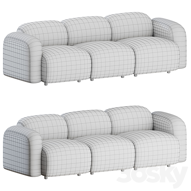 Swell Sofa 3 Seater by Normann Copenhagen 3DSMax File - thumbnail 4