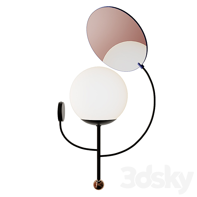 Colorful Wall Lamp by Thomas Dariel 3d