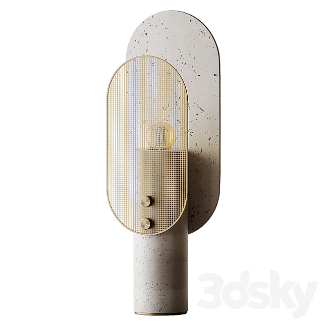 Travertino Nostalgia Table Lamp by Saccal Design House 3d