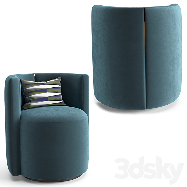 Fendi Casa LouLou armchair 3DSMax File - thumbnail 2