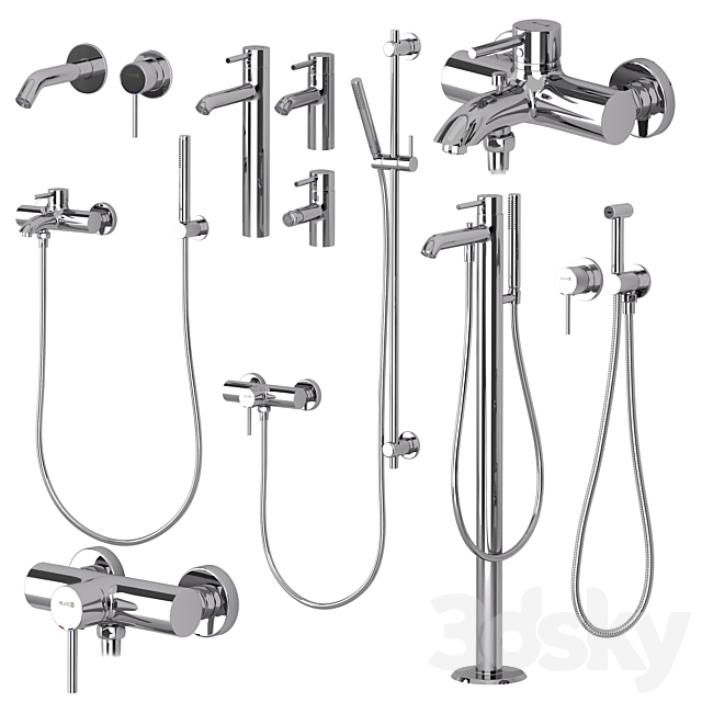 Kludi set 2 | Bozz | with adjustable watering can 3d