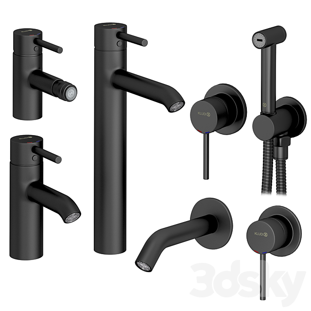 Kludi set 2 | Bozz | with adjustable watering can 3dskyfree