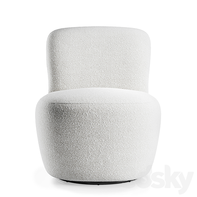 Swivel Chair Doria by Eichholtz 3d