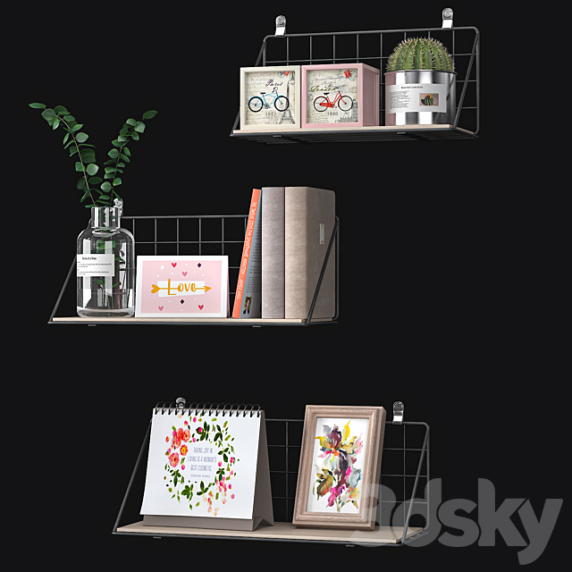 Wall decorative shelf 3DSMax File - thumbnail 1