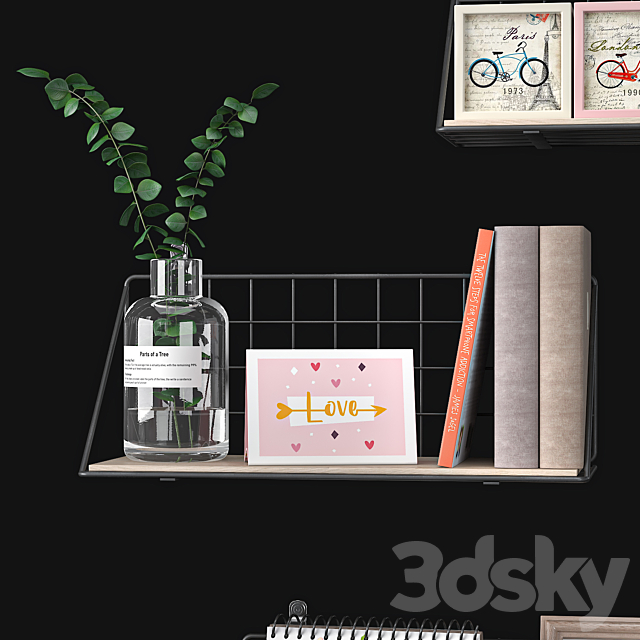 Wall decorative shelf 3DSMax File - thumbnail 4