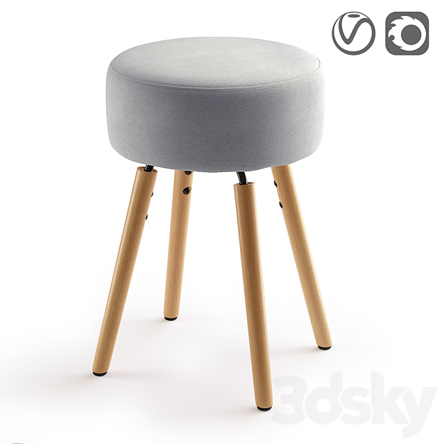 Design stool. Asting 3DSMax File - thumbnail 1
