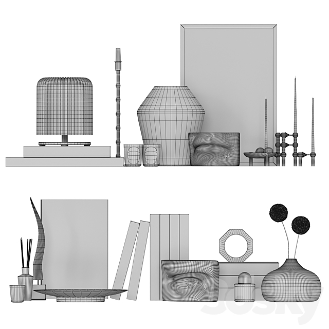 Decorative set 9 3d