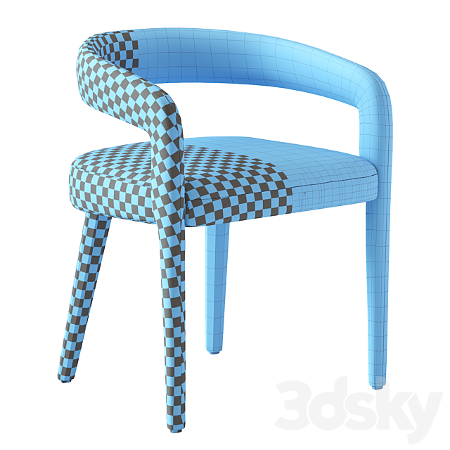 LISETTE WHITE DINING CHAIR 3dmodel