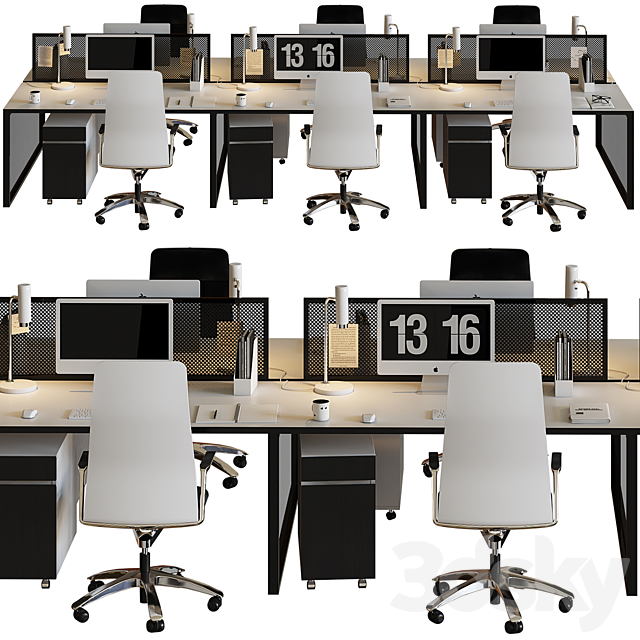 office furniture set 3DSMax File - thumbnail 4