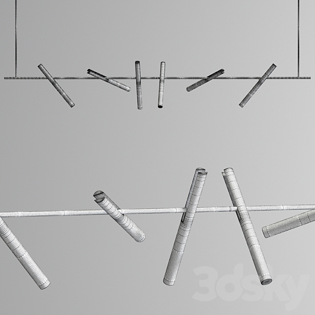 Modern Esprit single ceiling Light Collection 3dsky