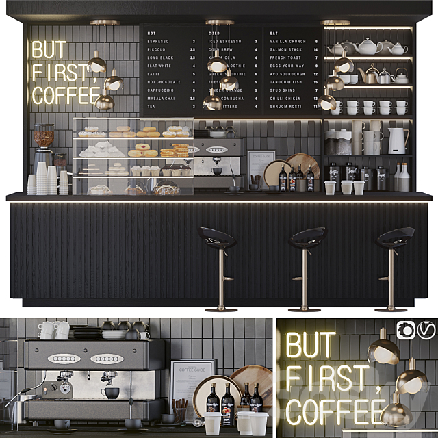 Coffee shop 2 3DSMax File - thumbnail 1