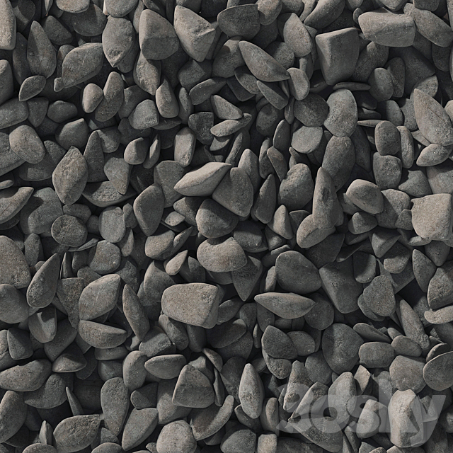 Pebble smooth splinter decor road n2 3d