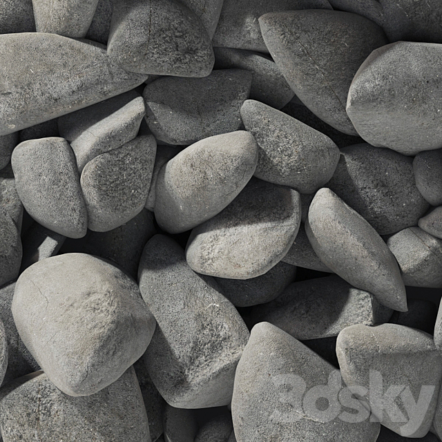 Pebble smooth splinter decor road n2 3dsky
