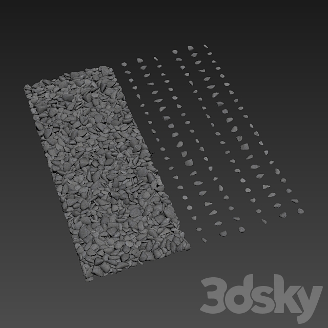 Pebble smooth splinter decor road n2 3dskyfree