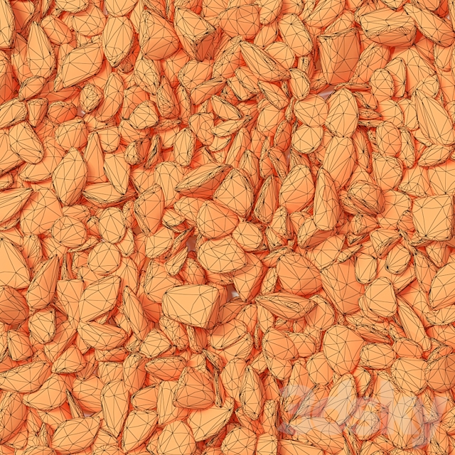 Pebble smooth splinter decor road n2 3dmodel