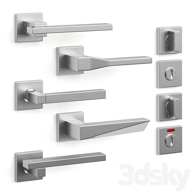 Olivari door handles 3d