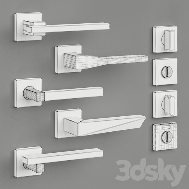 Olivari door handles 3dsky