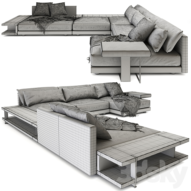 Bristol poliform sofa 3DSMax File - thumbnail 4