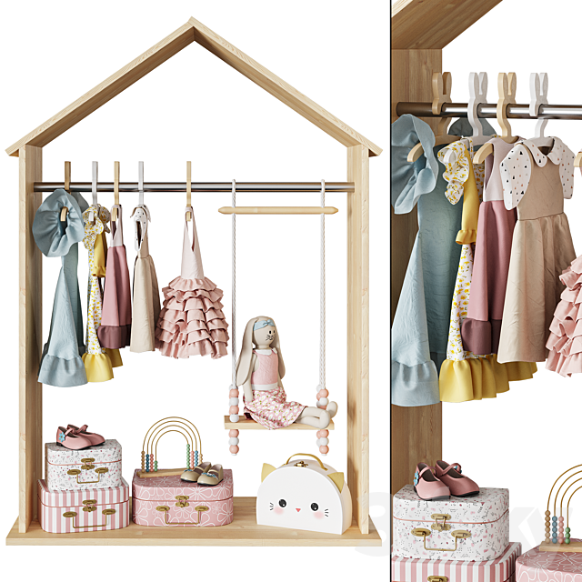 Kids clothes set 3DS Max Model - thumbnail 2
