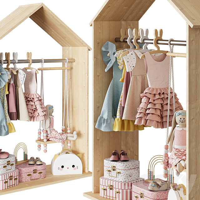 Kids clothes set 3DS Max Model - thumbnail 4