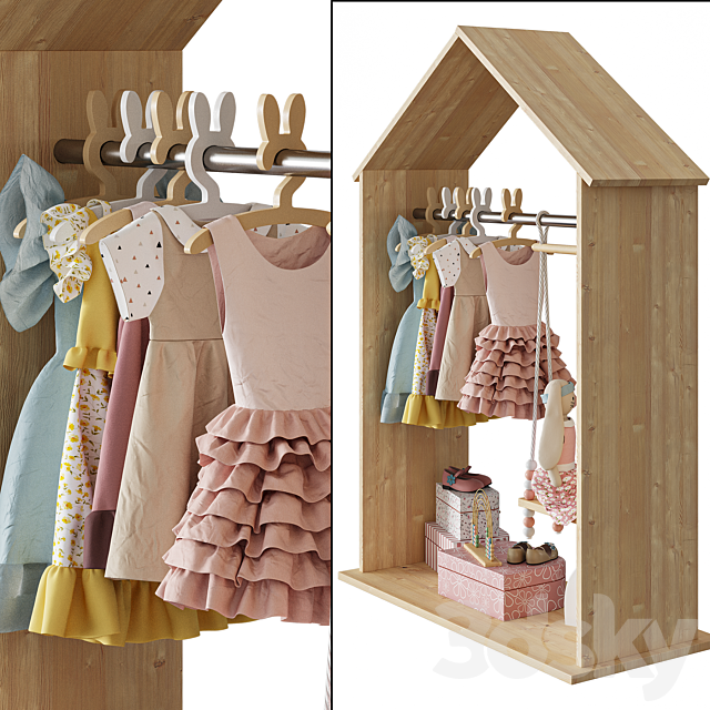 Kids clothes set 3DS Max Model - thumbnail 5