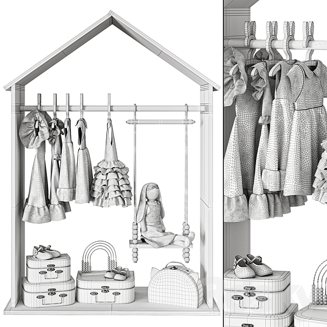 Kids clothes set 3DS Max Model - thumbnail 7