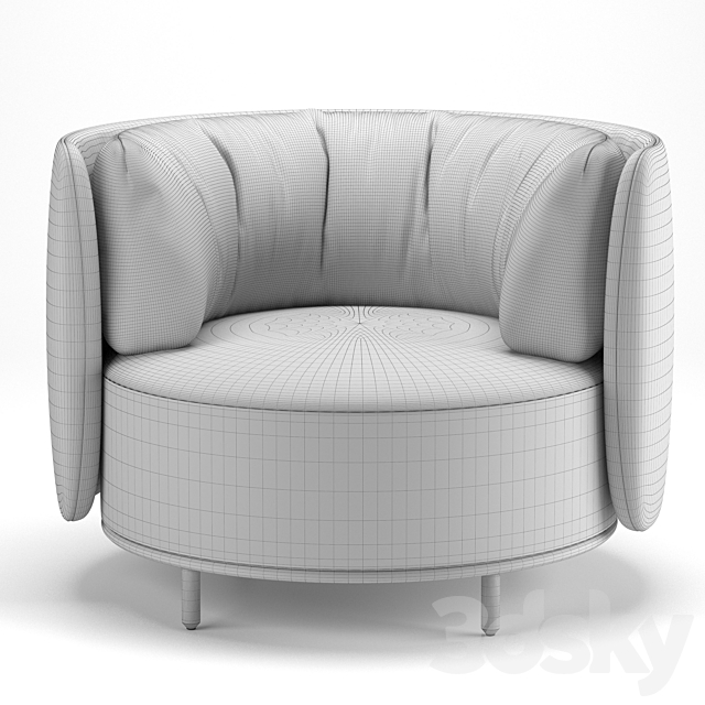 Wave armchair by Natuzzi Italia 3DSMax File - thumbnail 3