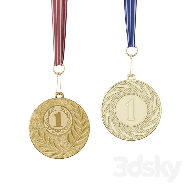 Sports awards and cups. Decor 3dskyfree