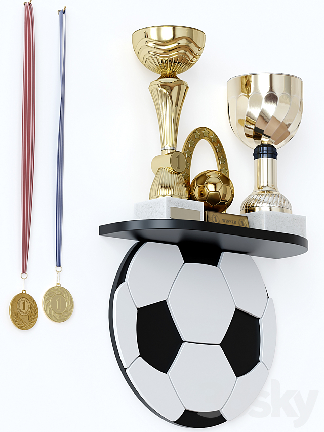 Sports awards and cups. Decor 3dmodel