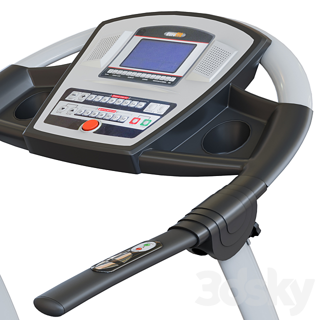 Treadmill EUROFIT Pacifica fitness. Training apparatus 3dsky