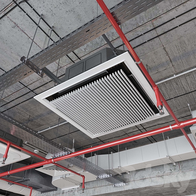 Ventilation system set 01 3dmodel