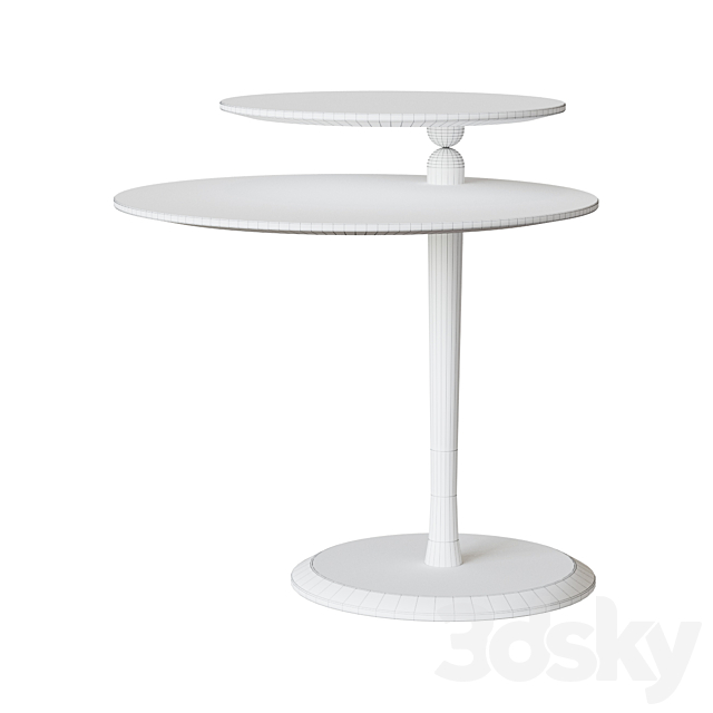 Side table Vaiven walnut 3d