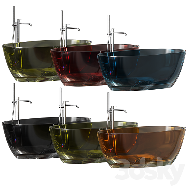Reflex Color Bathtub by Antonio Lupi 3DSMax File - thumbnail 2
