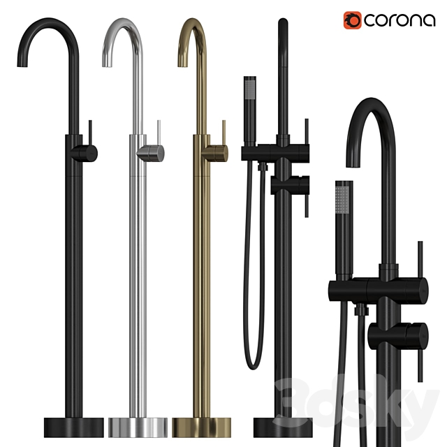REA ORTIS | Floor-standing washbasin faucet 3DSMax File - thumbnail 1