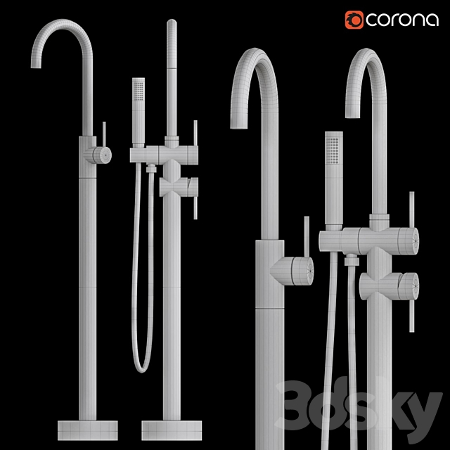 REA ORTIS | Floor-standing washbasin faucet 3DSMax File - thumbnail 3