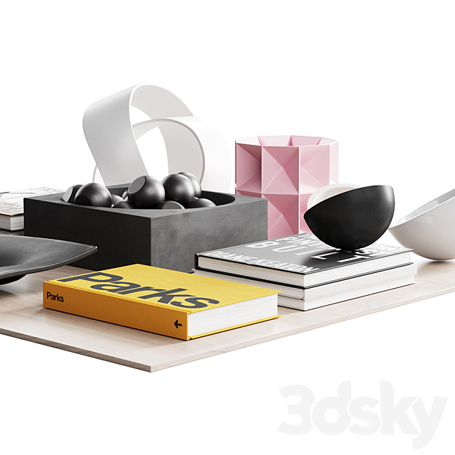 Living decor set yellow Parks 00 3dmodel