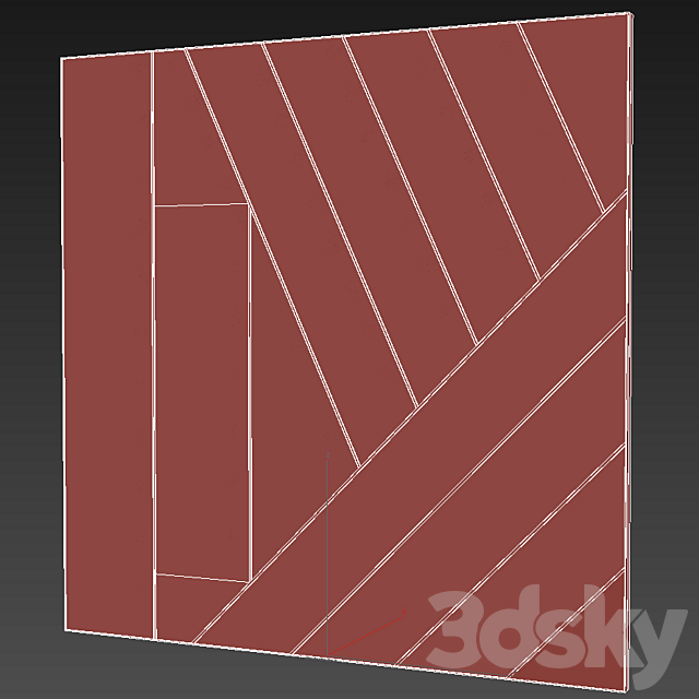 Decorative wall panel 26 3DS Max Model - thumbnail 6