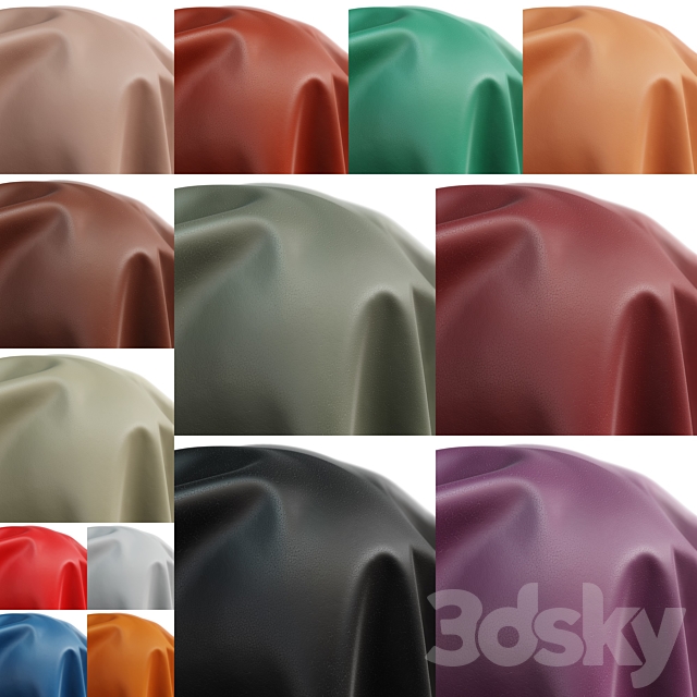 Grain Leather | PBR | 14 Colors | 4K | PNG 3DSMax File - thumbnail 4